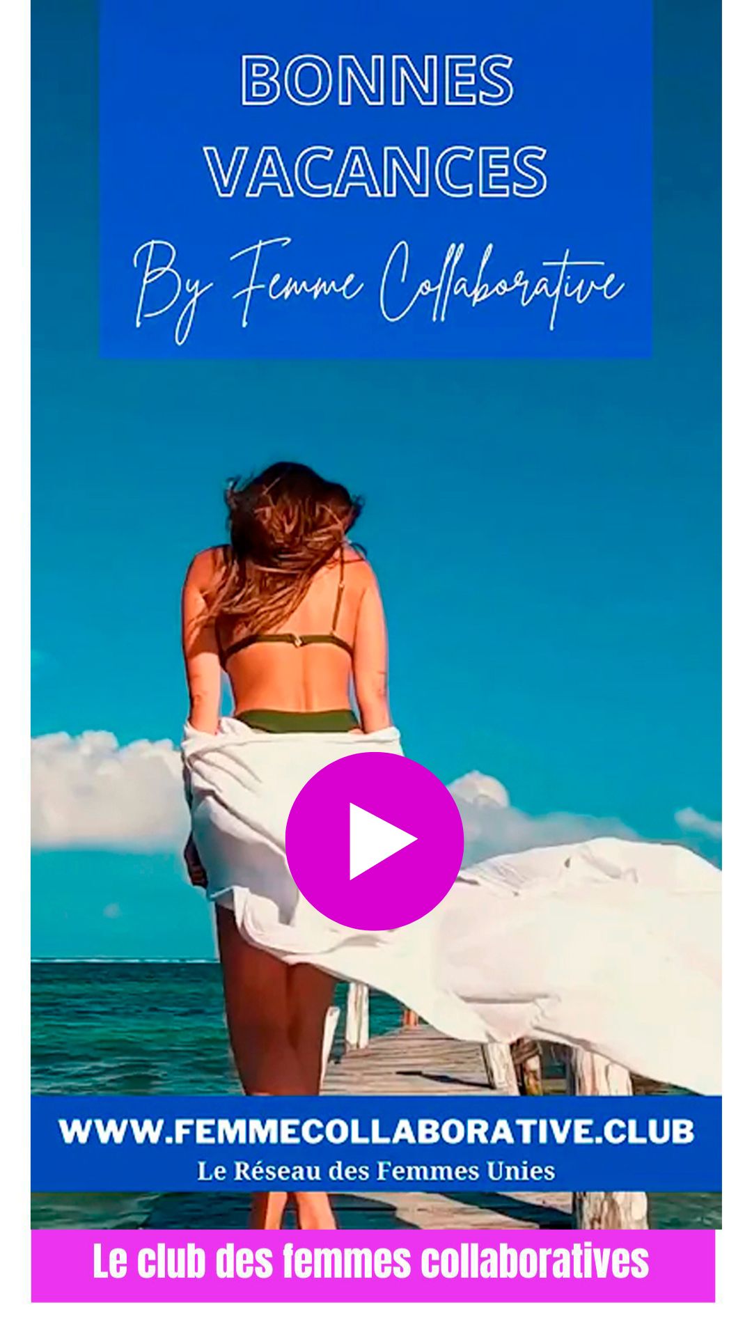 femme collaborative bonnes vacances